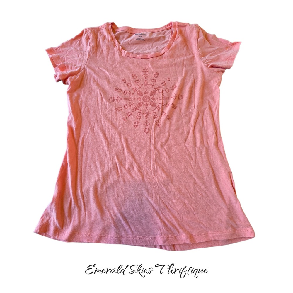 Columbia Sportswear Women's Short Sleeve Casual Graphic T-Shirt Med free ship